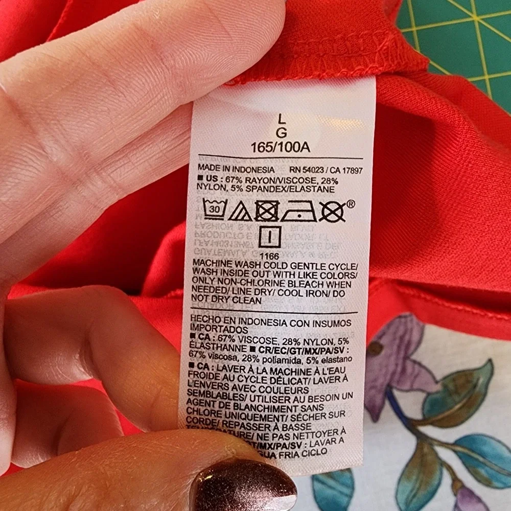 Old Navy Red Top Coquette Sleeveless Stretch Layering Ponte Knit Size Large NWT - Picture 6 of 8